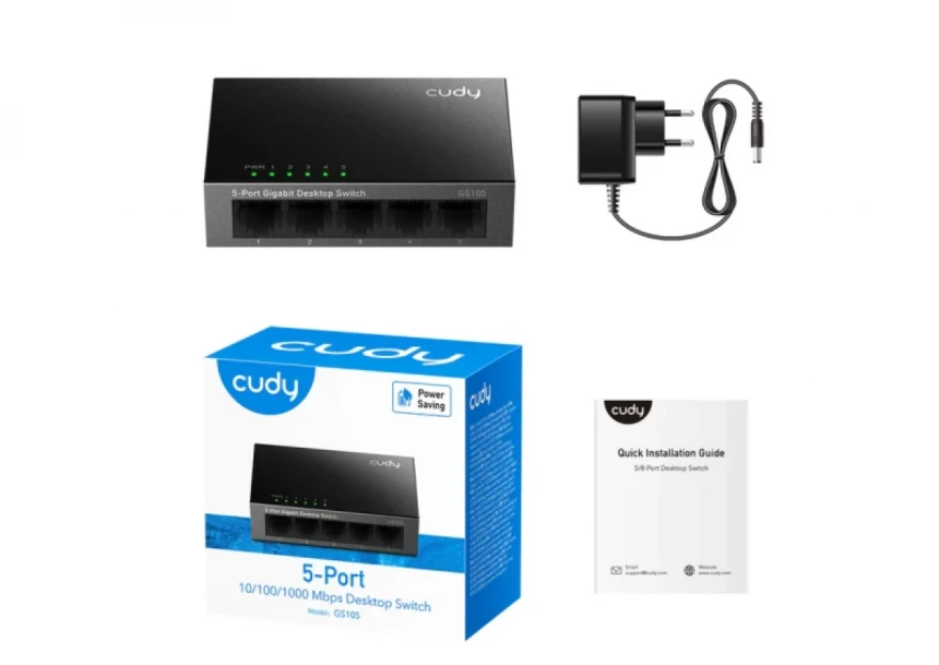 Svič 10/100/1000 5-port Cudy GS105/ Metalno kućište