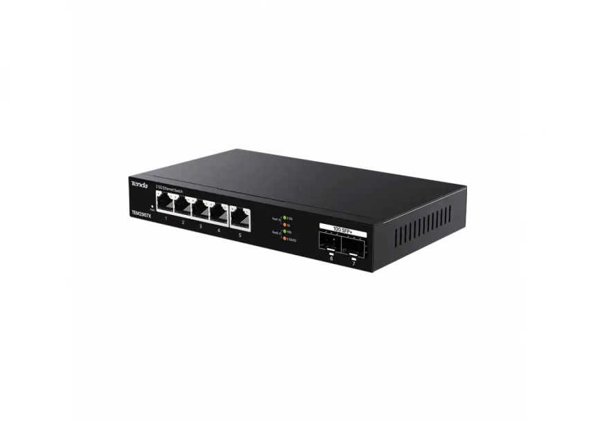 Svič 2.5Gbps 5-port Tenda TEM2007X Metal case/2x10G SFP+