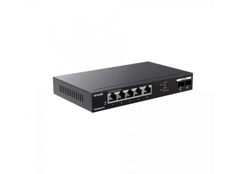 Svič 2.5Gbps 5-port Tenda TEM2007X Metal case/2x10G SFP+