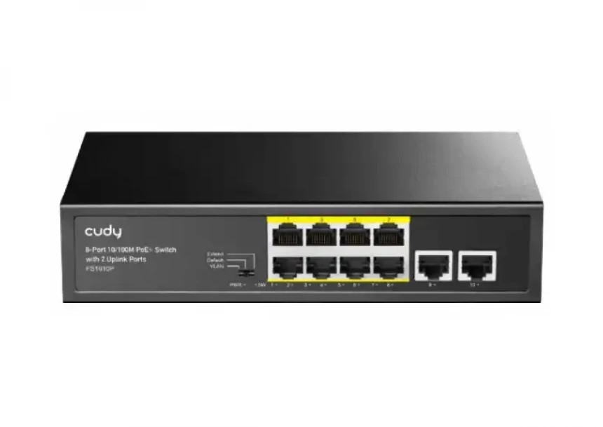 Svič 8-Port 10/100M PoE+/2 Uplink 10/100M, 120W Cudy FS1010P