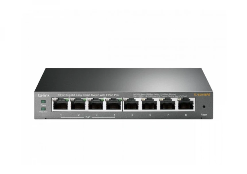 Switch TP Link TL-SG108PE 8-port 10/100/1000/4PoE/Metal