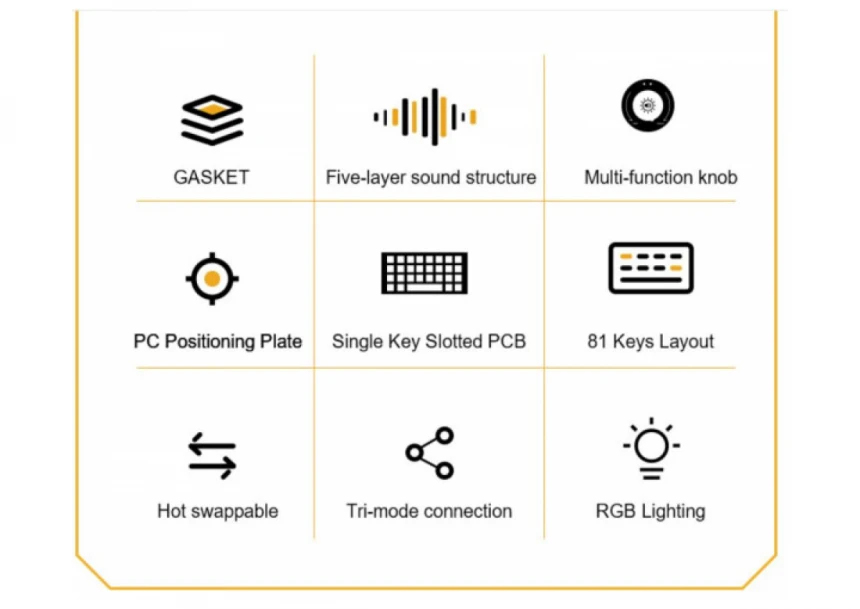 Tastatura AULA AU75 mehanicka Black/Orange