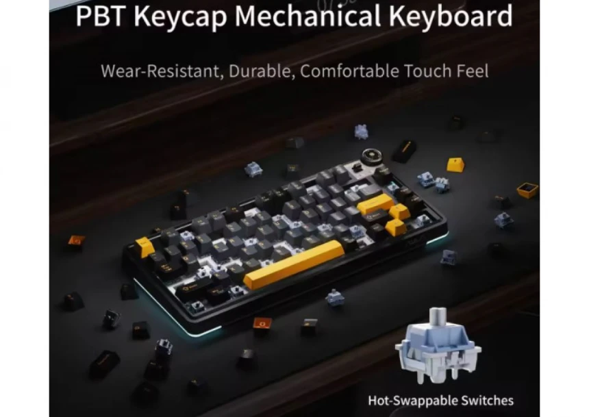 Tastatura AULA AU75 mehanicka Black/Orange