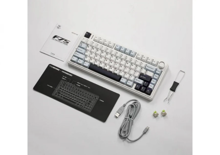 Tastatura AULA AU75 mehanicka SEA SALT BLUE