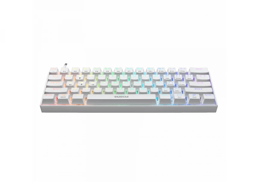 Tastatura Gamdias Hermes E3 RGB mehanička, bela ,blue switch