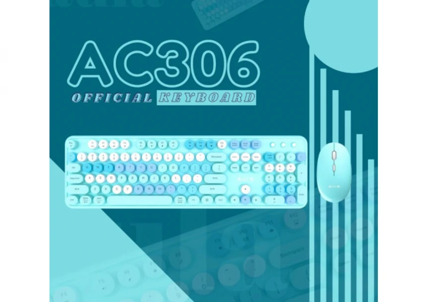 Tastatura i mis Aula AC306 Blue combo, bezicna 2.4G 