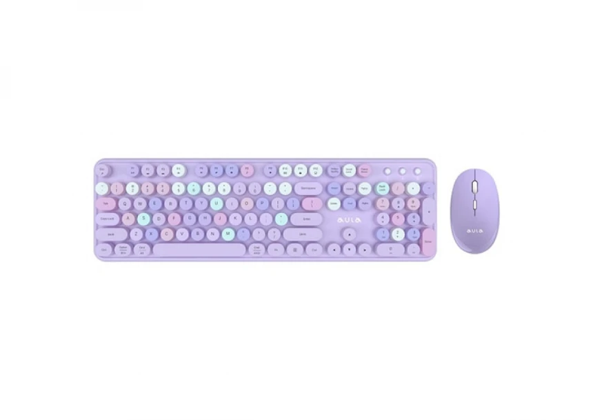 Tastatura i mis Aula AC306 Purple combo, 2.4G