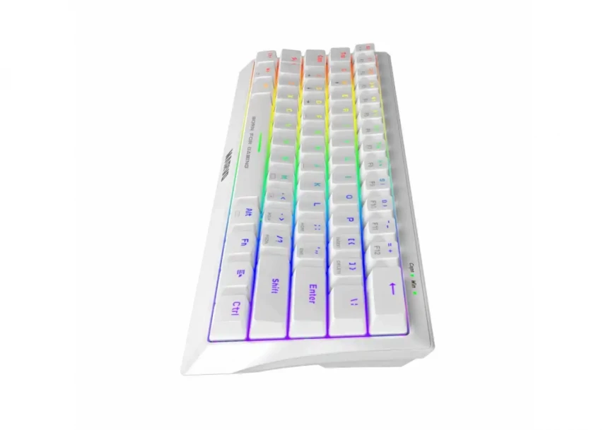 Tastatura Marvo Hecate 61R KG962 mehanička, crveni svičevi, pozadinsko osvetljenje bela