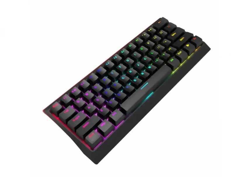 Tastatura Marvo Hecate 61R KG962 mehanička, crveni svičevi, pozadinsko osvetljenje crna