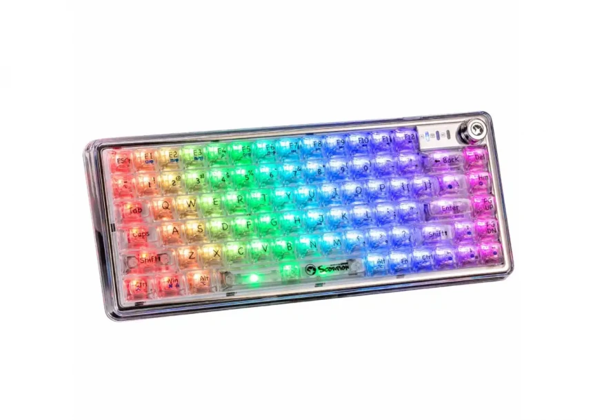 Tastatura Marvo KG979G mehanička TRANSPARENT RGB