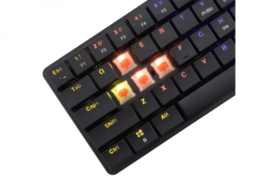Tastatura White Shark NAGAMAKI 60/Mehanička/Crveni linearni svičevi/RGB/Crna/US