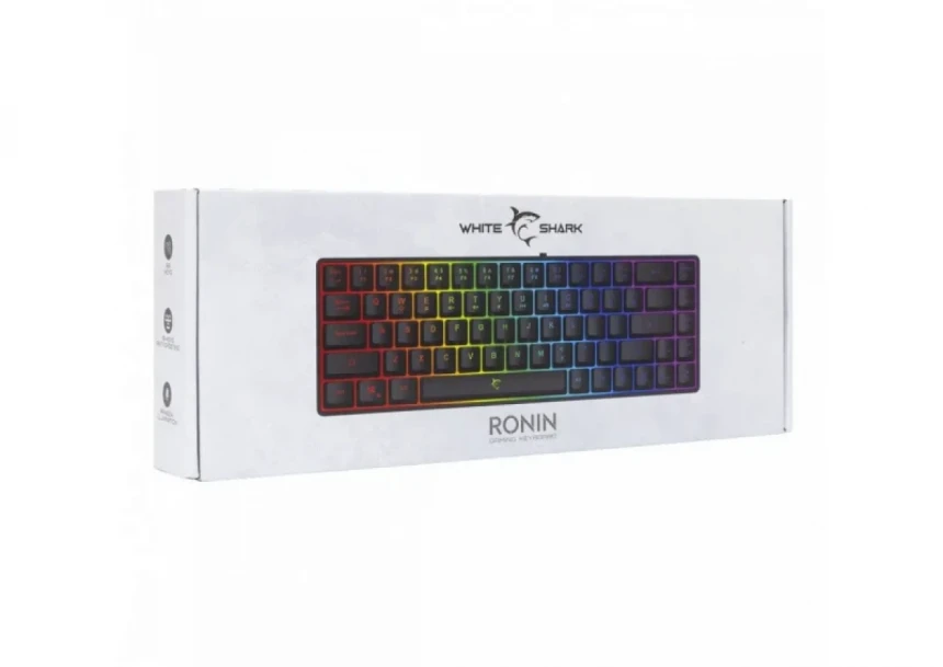 Tastatura White Shark RONIN TKL/Membranska/RGB/Crna/US