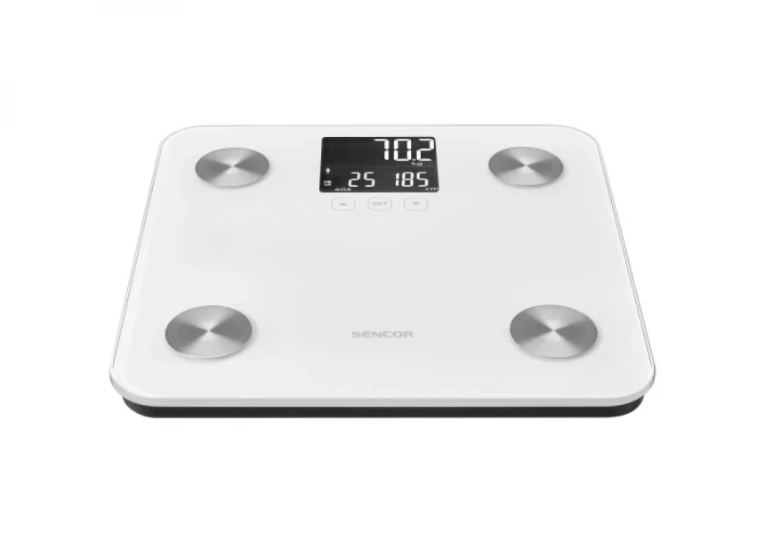 Telesna fitnes vaga Sencor SBS 6025WH/LCD/bela