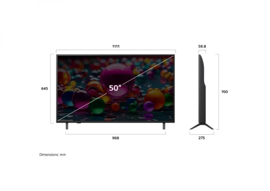 Televizor 50 LG 50UA75003LA/LED/4K Ultra HD/smart/webOS 25/crna