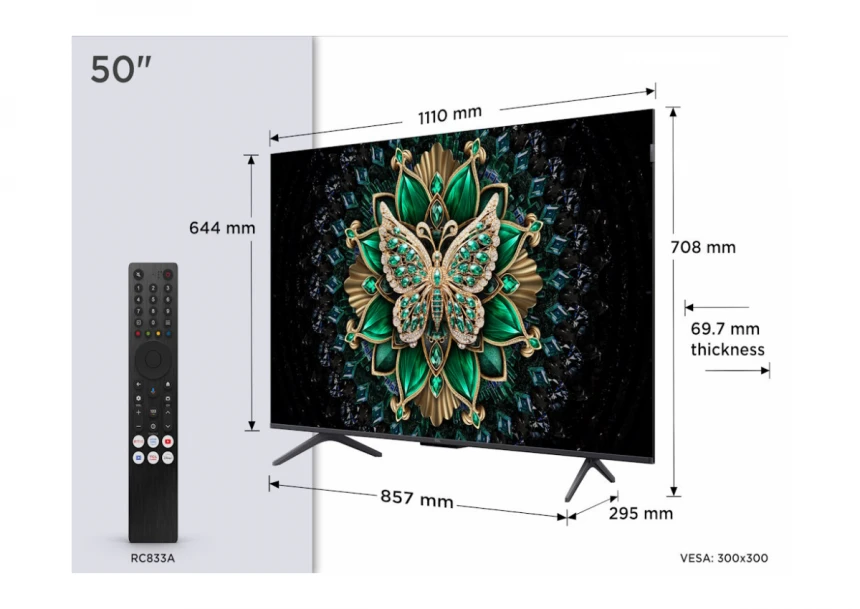 Televizor TCL 50C6K/MiniLED-QLED/50"/4K ...