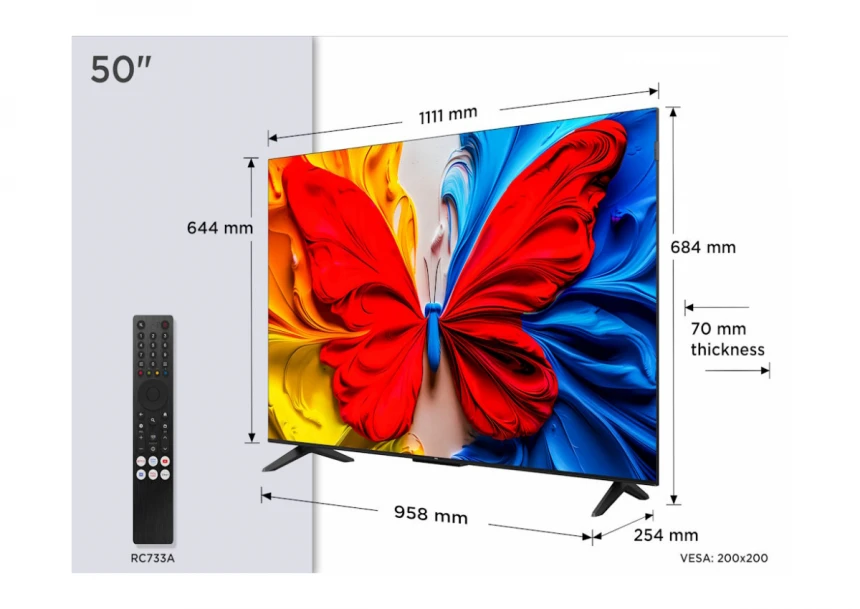 Televizor TCL 50S5K/QLED/50"/Full HD/60H...