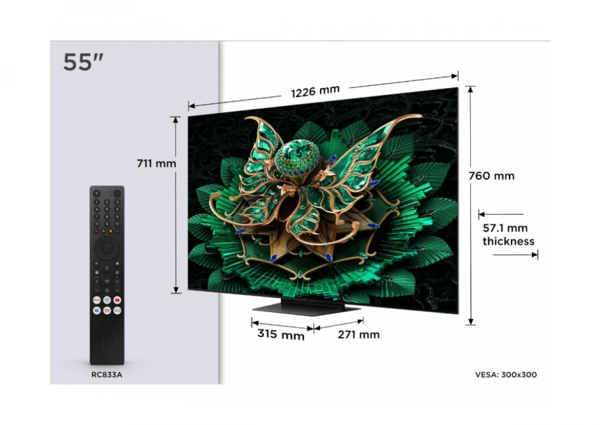 Televizor TCL 55C7K/QLED MiniLED/55"/4K ...