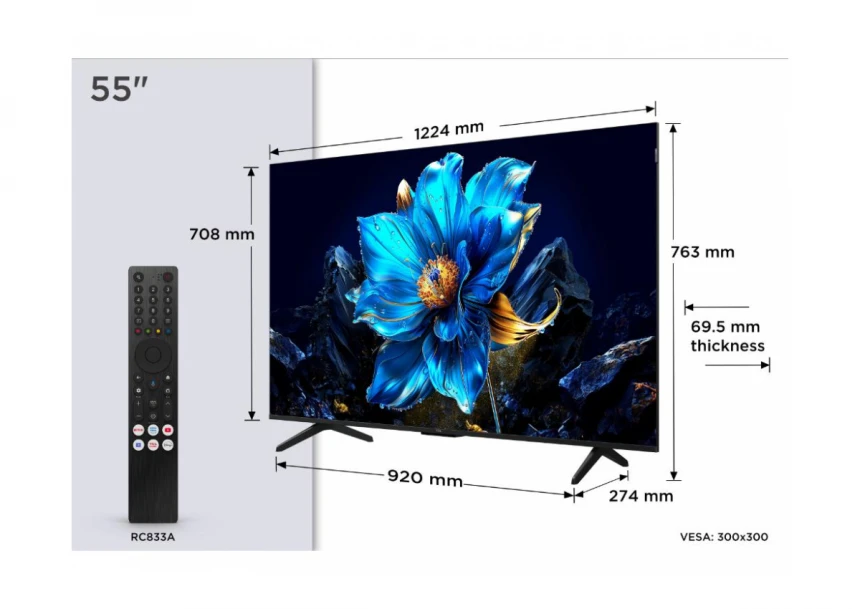 Televizor TCL 55P7K/QLED/55"/4K UHD/60Hz...