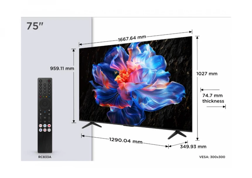 Televizor TCL 75V6C/75"/4K UHD/60Hz/Goog...