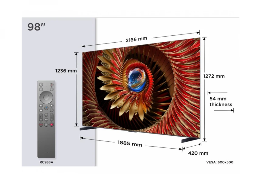 Televizor TCL 98C8K/MiniLED-QLED/98"/4K ...