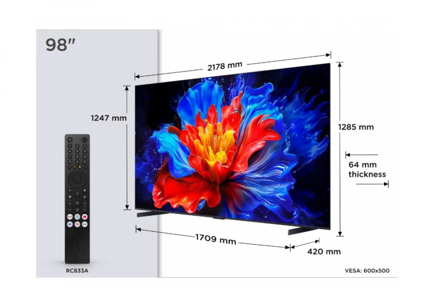 Televizor TCL 98P8K/MiniLED-QLED/98"/4K ...