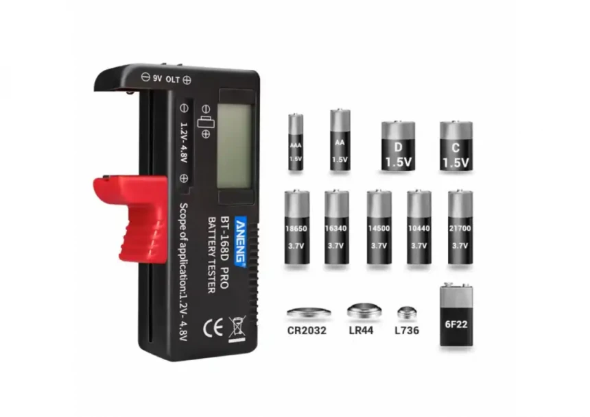 Tester baterija BT-168 1.2V-4.8V AAA AA C D 9V Li