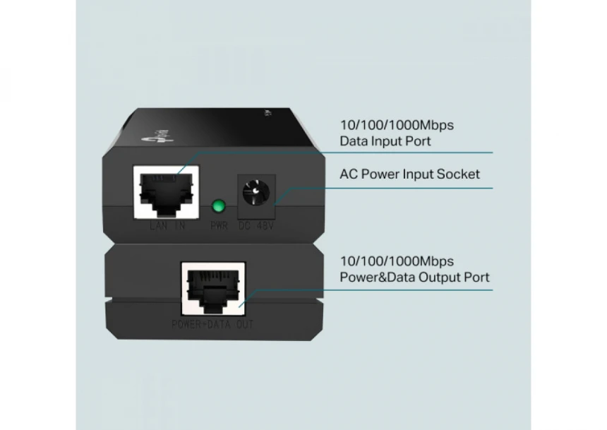 TP-Link TL-PoE150S PoE Injector sa AC/DC adapterom