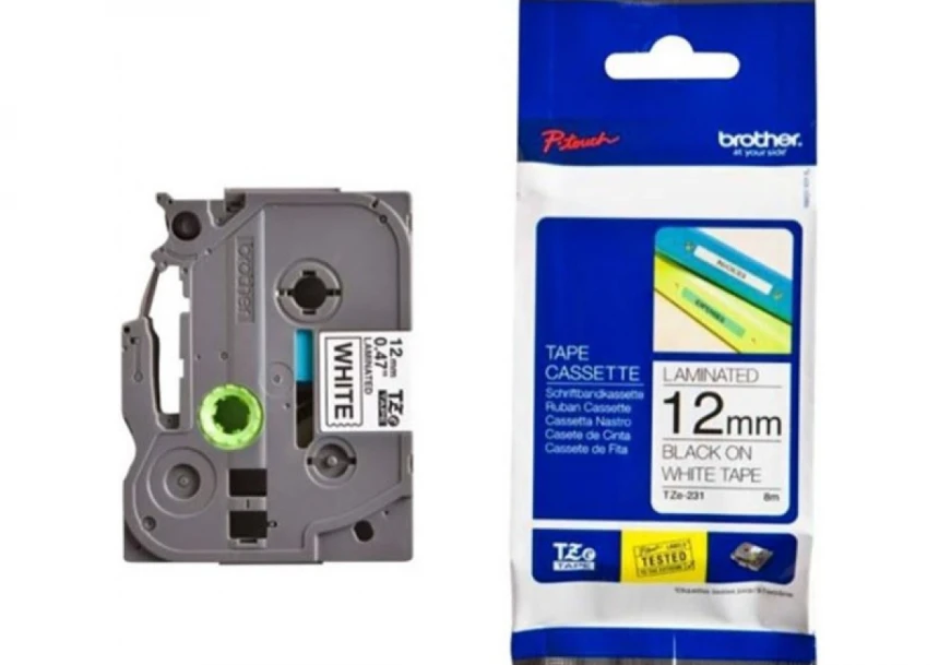Traka za labeliranje TZ2-231 12mm black ...