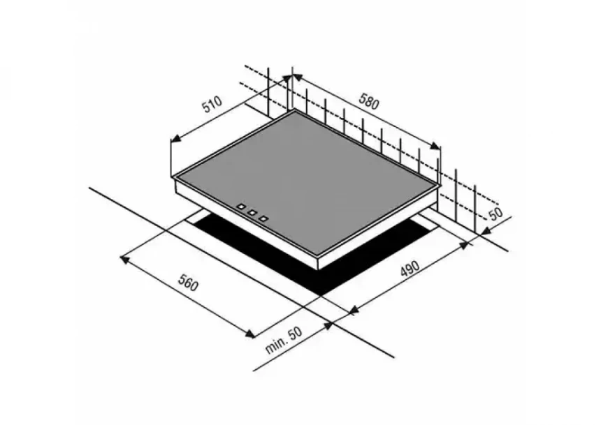 Ugradna ploča Beko HIC64502T širina 60cm/senzorske komande/keramička ploča