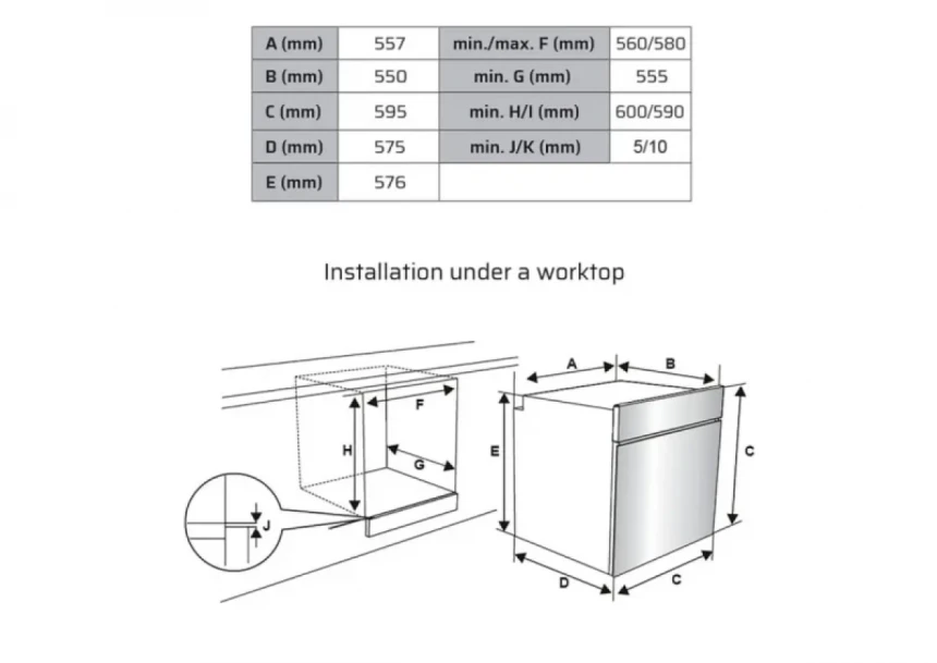 Ugradna rerna Vox SBM6510B3D