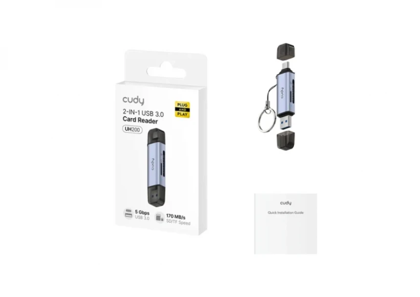 USB 3.0 čitač kartica Cudy 2u1 Dual SD/TF UH200