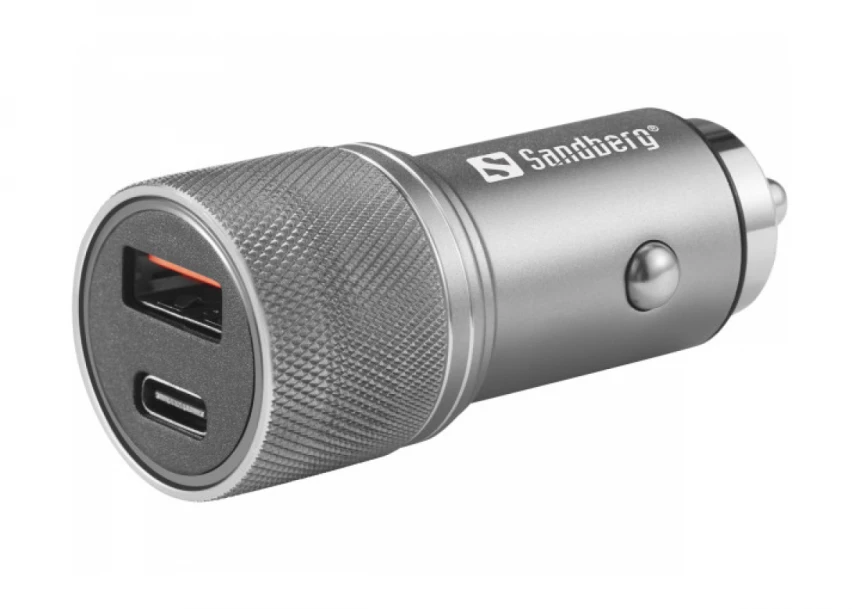 USB auto punjač Sandberg USB/USB-C 48W 4...