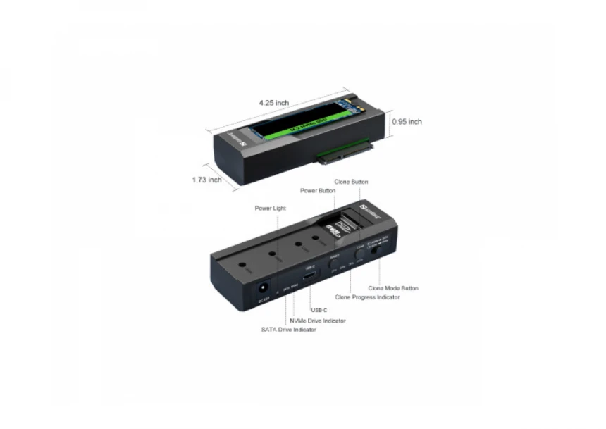 USB Docking Sandberg M2 + NVMe + SATA 136-49