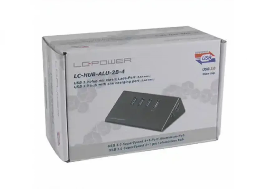 USB Hub 3.0 LC Power LC-HUB-ALU-2B-4 Aluminium