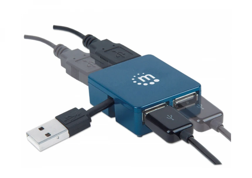 USB HUB 4port Manhattan 160605 2.0/480Mbps/Plavi