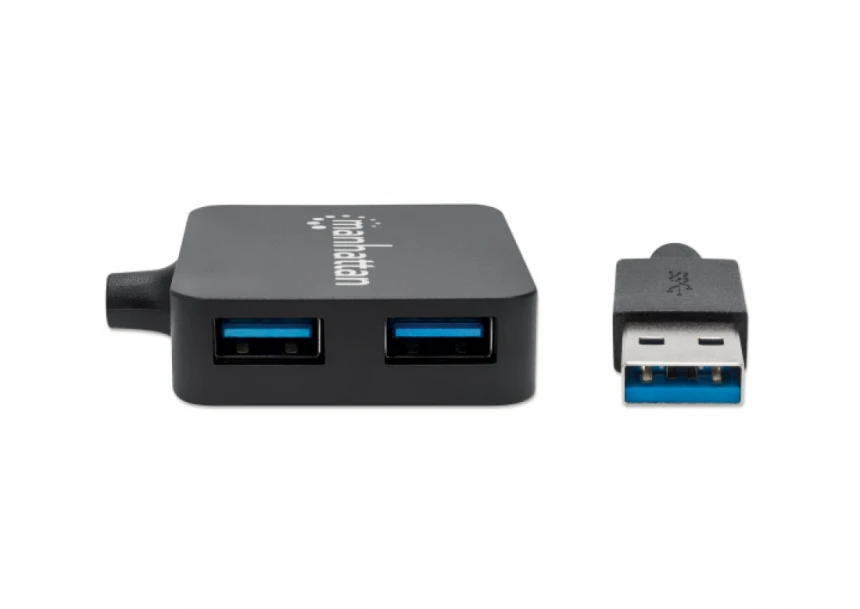 USB HUB 4port Manhattan 162296 3.2 G1/5Gbps/Crni
