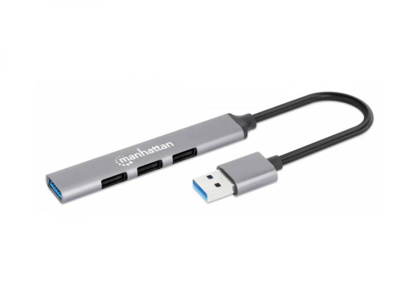 USB HUB 4port Manhattan 168427 3.0/3xUSB 2.0 480Mbps/1xUSB 3.0 5Gbps/sivi
