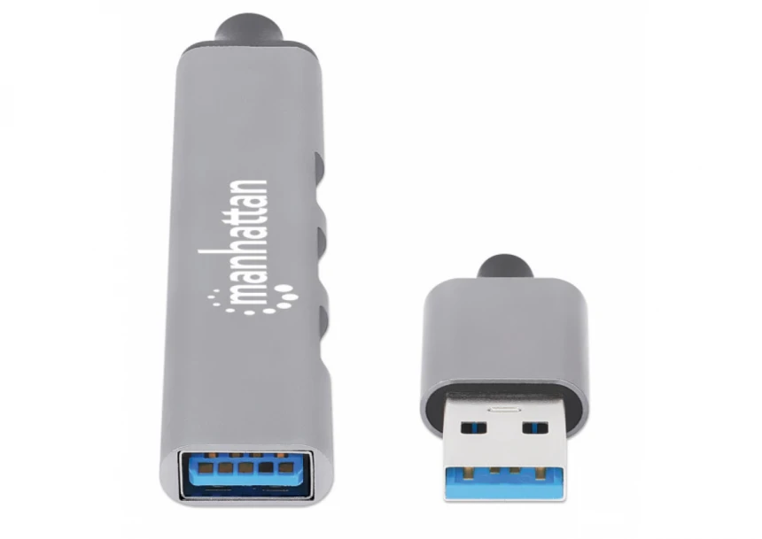USB HUB 4port Manhattan 168427 3.0/3xUSB 2.0 480Mbps/1xUSB 3.0 5Gbps/sivi