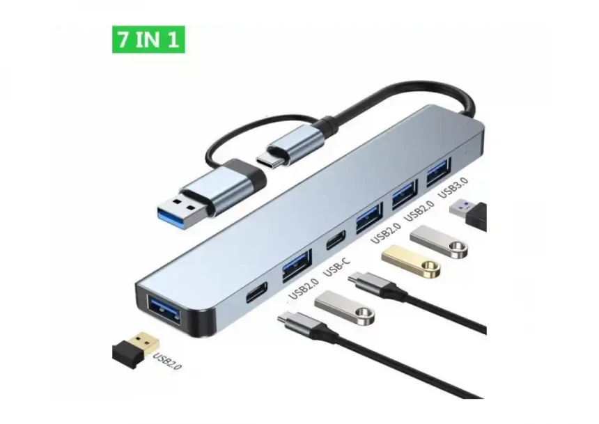USB Hub 7 port E-green Superbrzi 3.1 Tip...