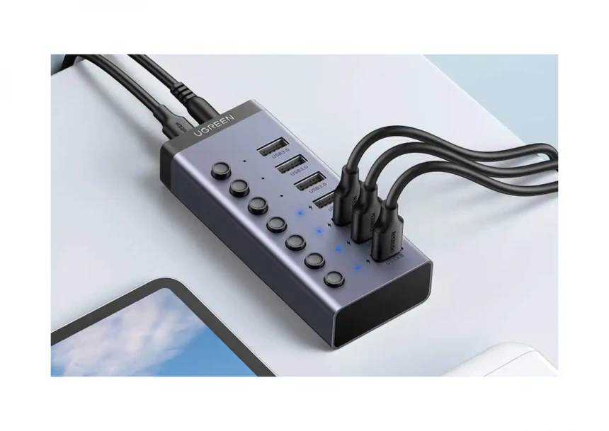 USB Hub 7 port Ugreen CM481 3.0 Tip C DC 12V napajanje