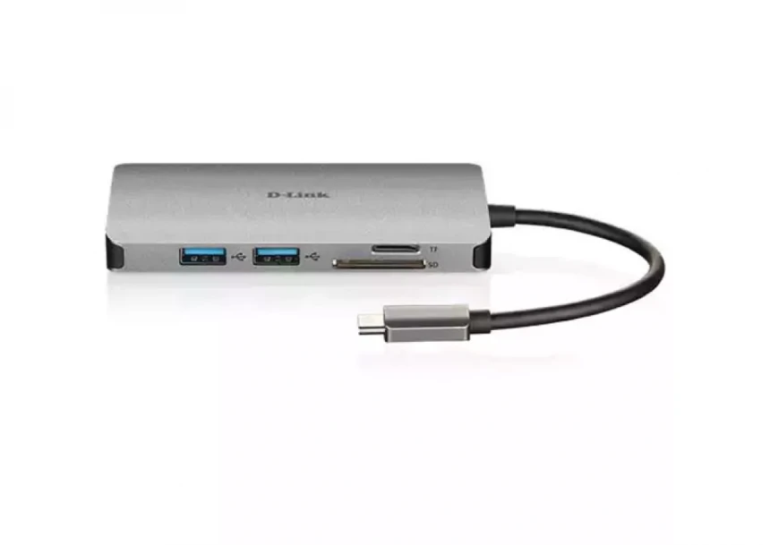 USB HUB DLink DUB-M810 USB-C HDMI 4K/USB A 3.0x3/RJ45/SD-microSD