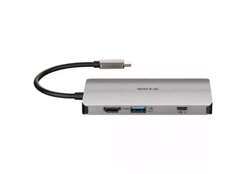USB HUB DLink DUB-M810 USB-C HDMI 4K/USB A 3.0x3/RJ45/SD-microSD