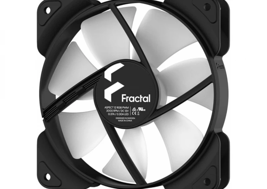 Ventilator 120mm Fractal Design Aspect 12 RGB PWM Black Frame, FD-F-AS1-1205