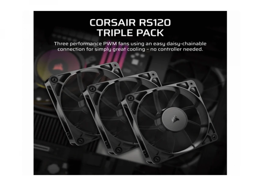 Ventilator CORSAIR RS120/120mm/triple pa...