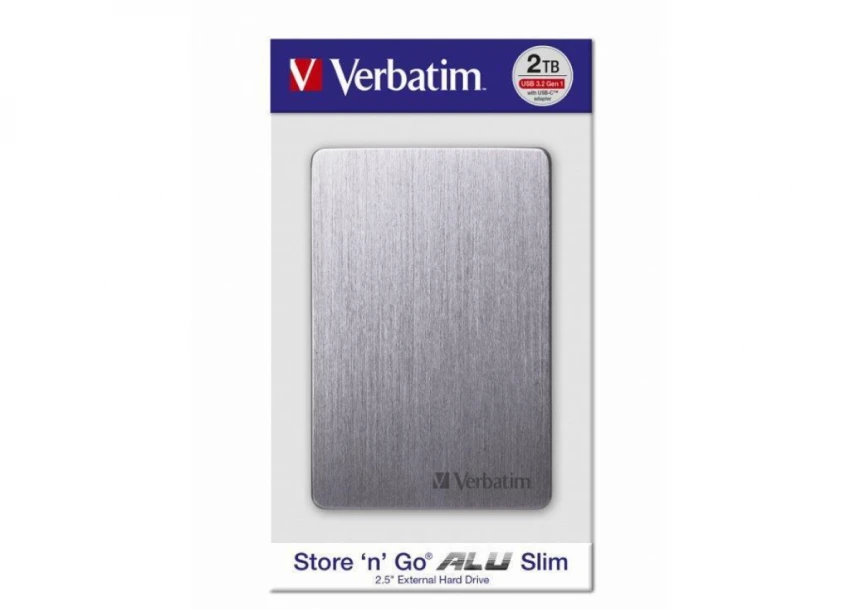 Verbatim Alu Slim HDD 2TB Grey (53665)