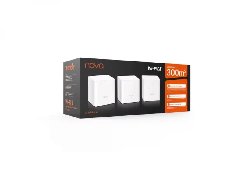 Whole Home Wi-Fi 6 Mesh sistem Tenda Nova MX3 Tri-band (3-pack)