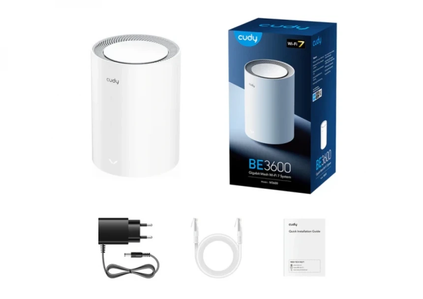 Whole Home Wi-Fi 7 Mesh System Cudy M3600/BE3600 Dual Band(1-Pack)