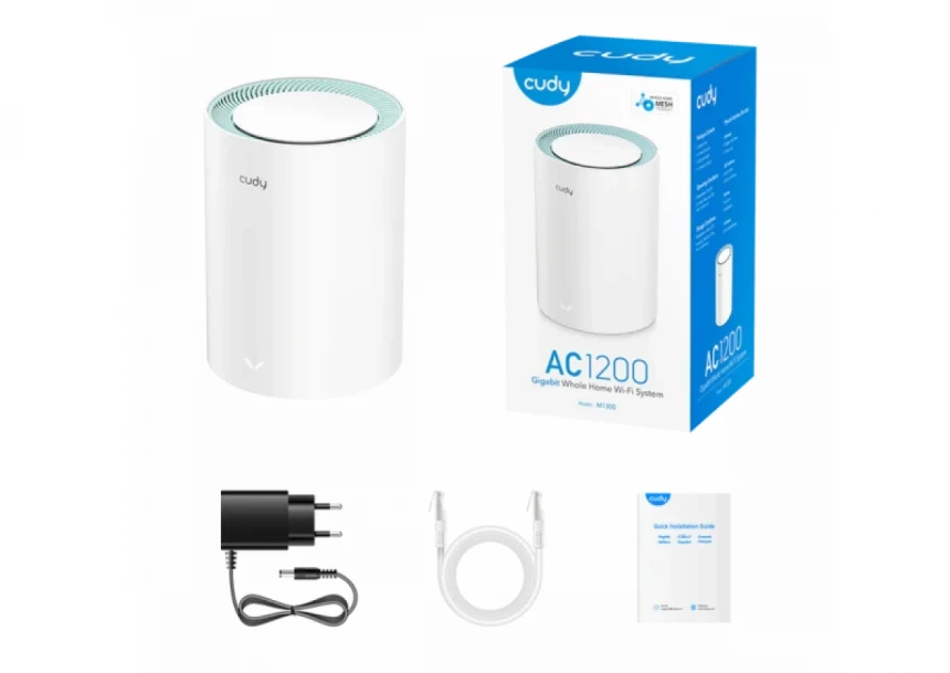 Whole Home Wi-Fi Gigabit  Mesh System Cudy M1300 AC1200 Dual Band(2-Pack)