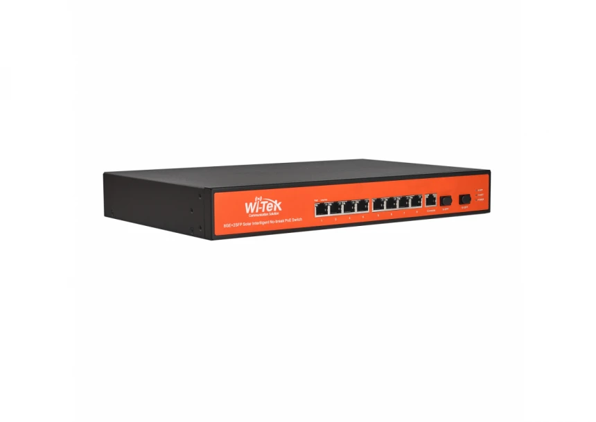 Wi-Tek WI-PMS310GF-UPS+ 8GE+2SFP Ports 24V-48V Mixed L2 Managed UPS No-Break PoE Switch with  8-Port PoE