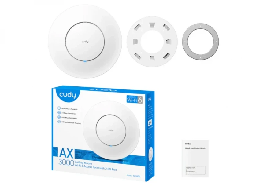 Wireless Access Point Cudy AP3000/AX3000 WiFI 6 2.5G/Plafonsko-zidno kućište